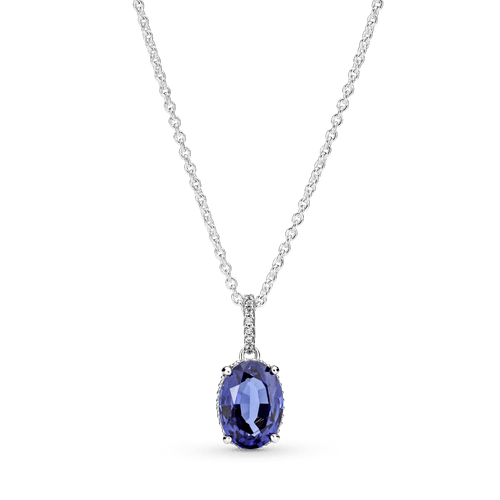 Collar En Plata Halo Brillante