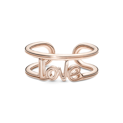 Anillo Abierto Mi Amor Pandora Me Recubrimiento En Oro Rosa 14k