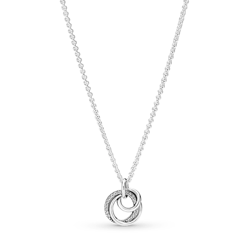 Collar Con Pendiente Círculos Entrelazados Familia Por Siempre