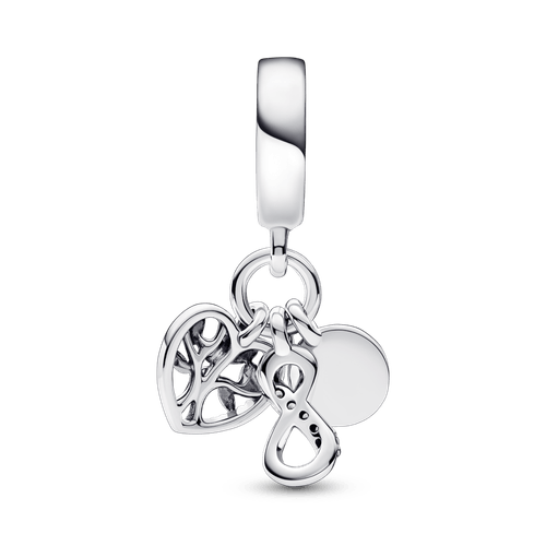 Charm Colgante de familia triple Infinito Pandora Plata Esterlina