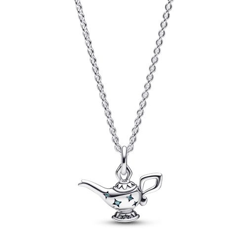 Collar estilo Collier con pendiente Lámpara mágica de Aladdín de Disney Pandora Plata Esterlina