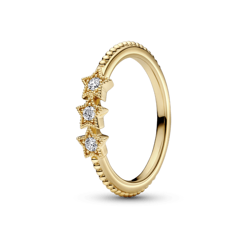 Anillo Estrella celestial Recubrimiento en Oro de 14k