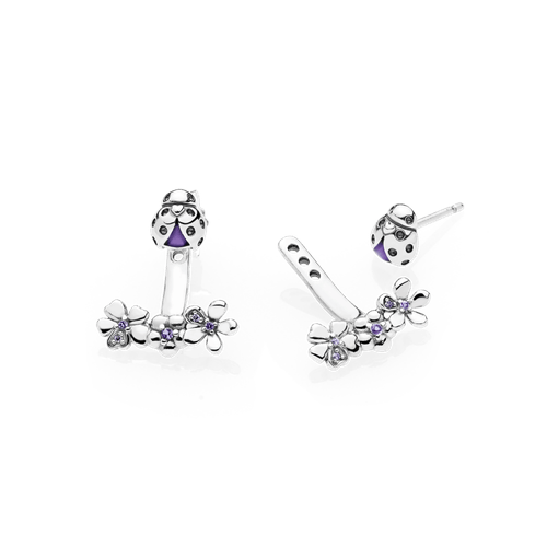 Aretes de Ladybug en plata