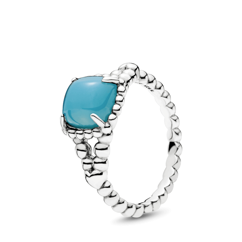 Anillo de plata espíritu vibrante con cristal turquesa|Pandora