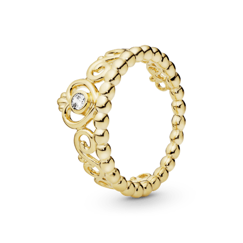 Anillo Tiara de princesa Recubrimiento en Oro de 14k