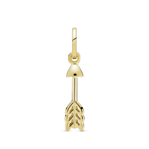 Charm Colgante Flecha De Cupido Recubrimiento en Oro de 14k