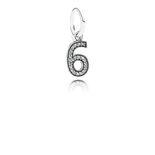 Charm colgante Número 6