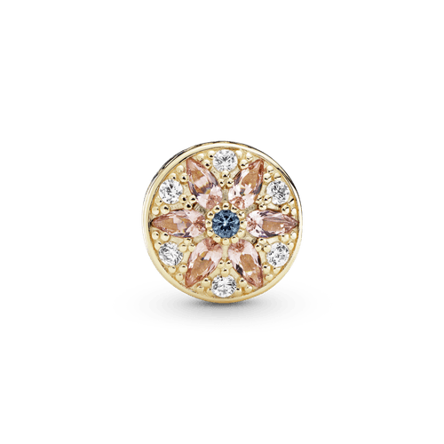 Charm de oro Flor rosada