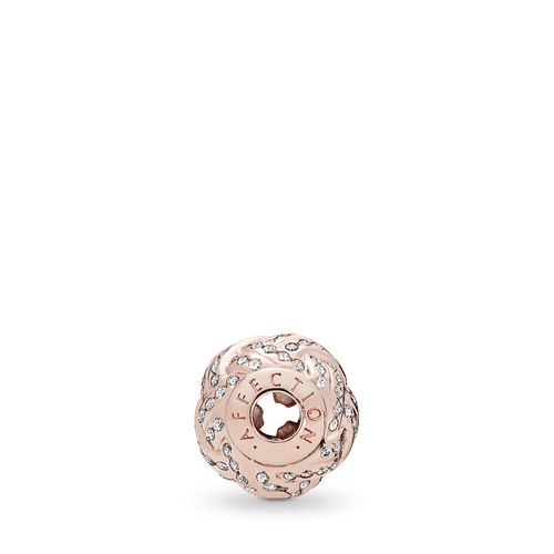 Charm Fijo Nudo Reluciente Afecto Recubrimiento en Oro Rosa de 14k Essence