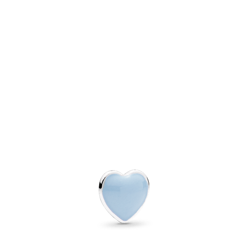 Pequeño Elemento Para Medallón Corazón Azul, Esmalte Azul Bebé