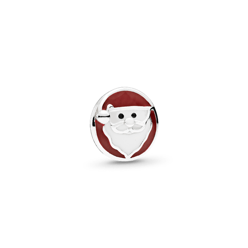 Pequeño Elemento Para Medallón Papá Noel Feliz, Esmalte Combinado