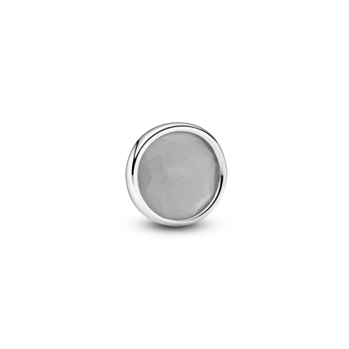 Pequeño elemento para medallón piedra natal gris - Junio