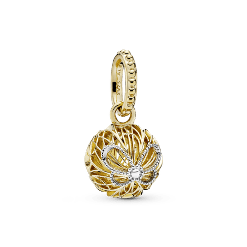 Dije Mariposas Caladas Recubrimiento en Oro de 14k