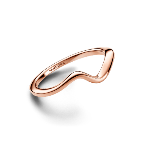 Anillo Ola Pulida Rosa