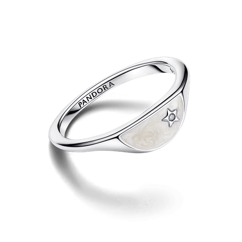 Anillo Pandora ME Mitad Sello Esmaltado Plata