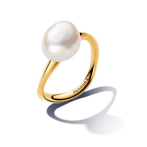 Anillo Perla Cultivada de Agua Dulce Barroca