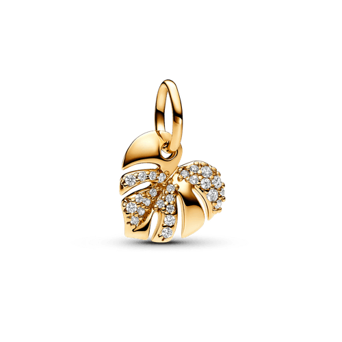Charm Colgante Hoja Monstera Brillante