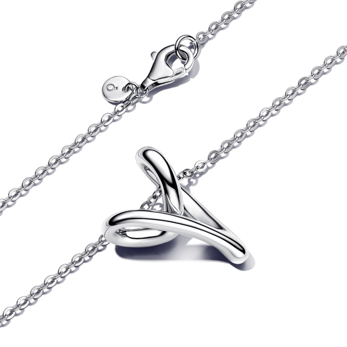 Collar Corazón Forma Orgánica Plata