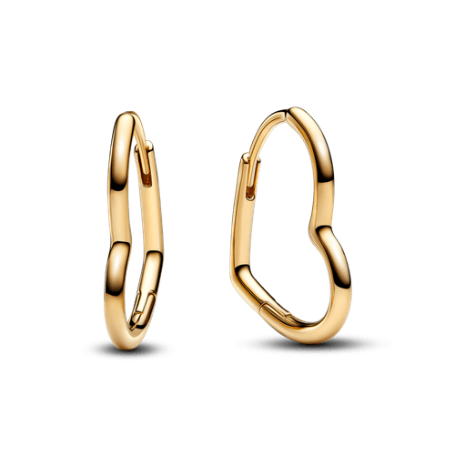 Aros Corazón Asimétrico Dorado