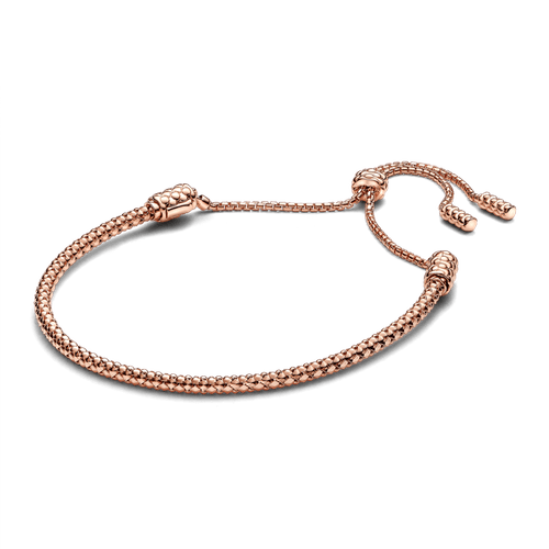 Brazalete Pandora Moments Cadena con Tachuelas Deslizante Rosa