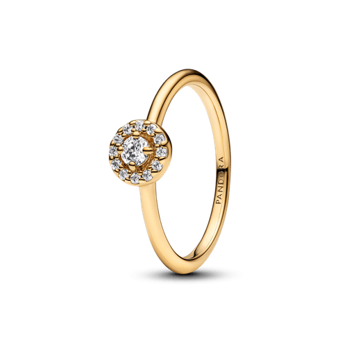 Anillo Halo Redondo en Pavé