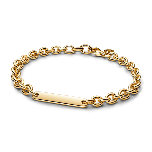 Brazalete de Eslabones Barra Grabable Dorado