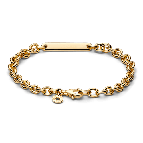 Brazalete de Eslabones Barra Grabable Dorado