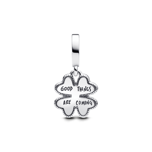 Charm Colgante con Diamante Creado en Laboratorio Trébol de Cuatro Hojas