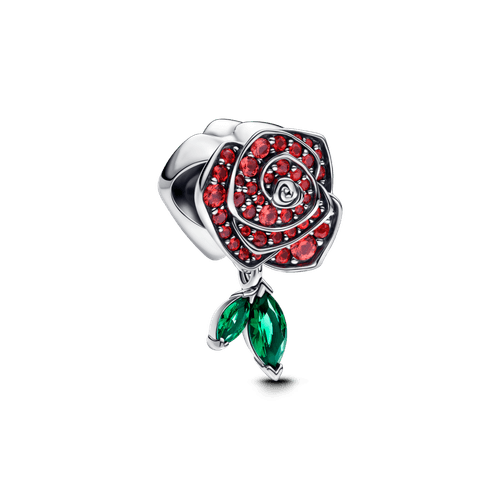 Charm Rosa Floreciendo Brillante Rojo