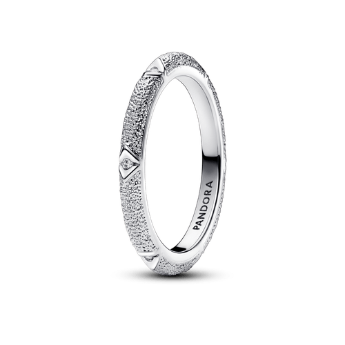 Anillo Pandora ME Textura y Gemas Plateado