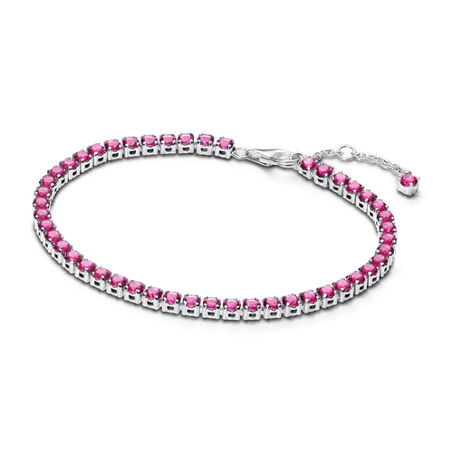Brazalete Tenis Rosa Brillante