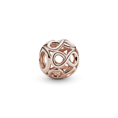 Charm infinito calado Recubrimiento en Oro Rosa de 14k