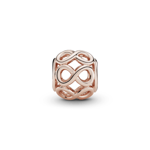 Charm infinito calado Recubrimiento en Oro Rosa de 14k