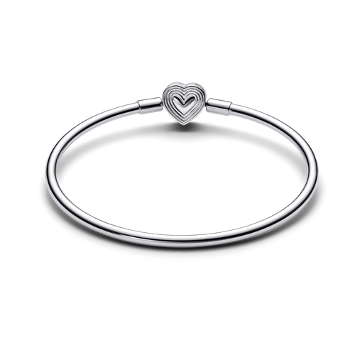 Brazalete Rígido Cierre Corazón Radiante