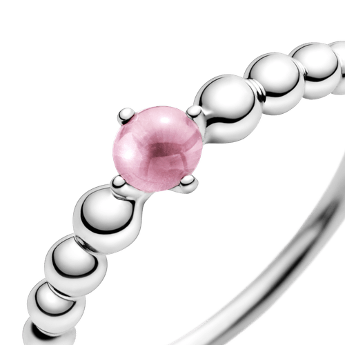 Anillo de abalorios Rosa Pétalo