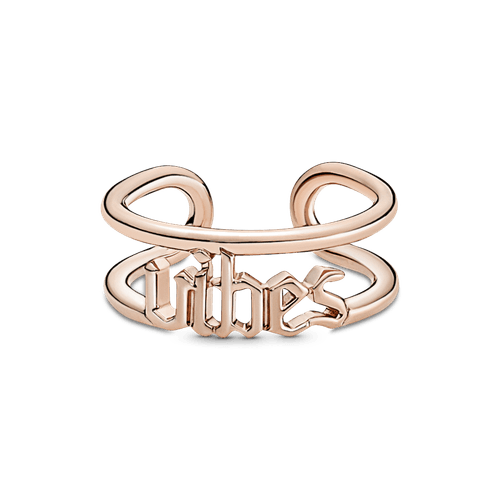 Anillo abierto Vibras Pandora ME Recubrimiento en Oro Rosa 14k