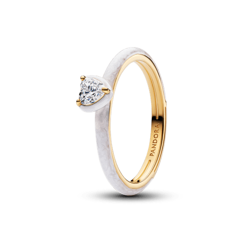 Anillo Corazón Chakra Blanco