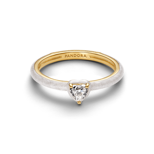 Anillo Corazón Chakra Blanco