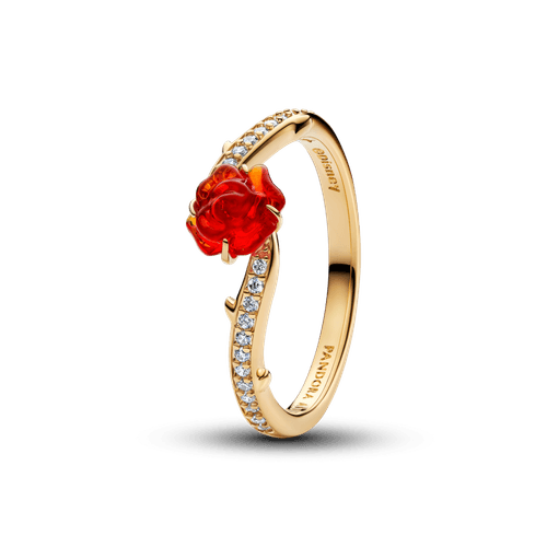 Anillo Rosa Encantada De La Bella y La Bestia De Disney