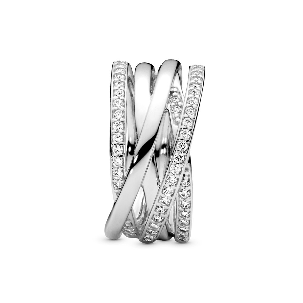 Anillo Entrelazado esterlina|Pandora Pandora Oficial Argentina Joyería  Charm Brazalete por