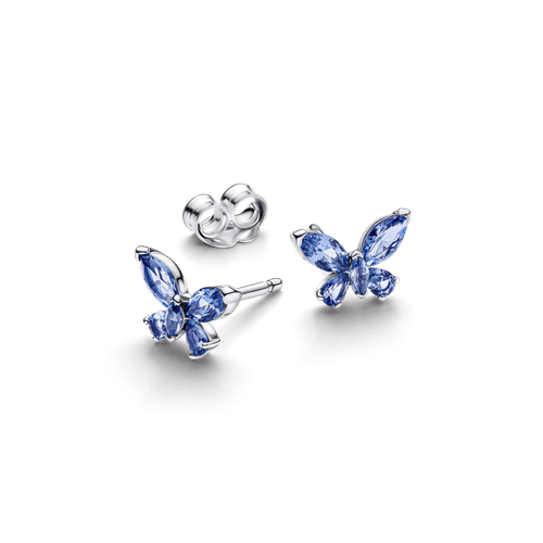 Aros de botón Mariposa Azules