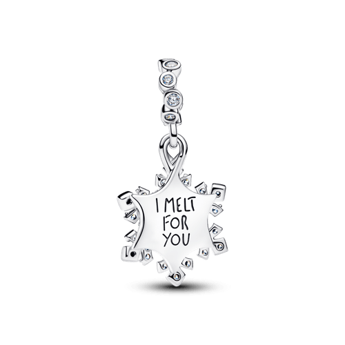 Charm Colgante doble Copo de Nieve Opalescente
