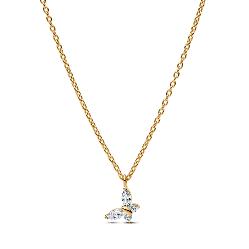 Collar con Colgante Mariposa Dorado