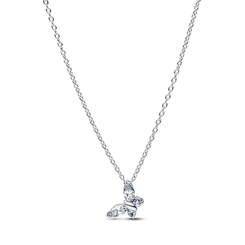 Collar con Colgante Mariposa Plateado