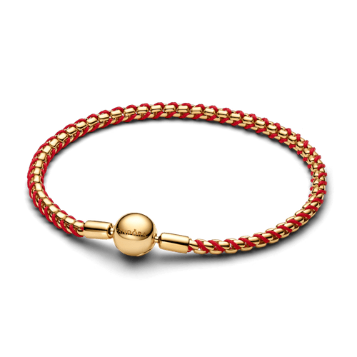 Brazalete Cadena de Serpiente Cordón Rojo