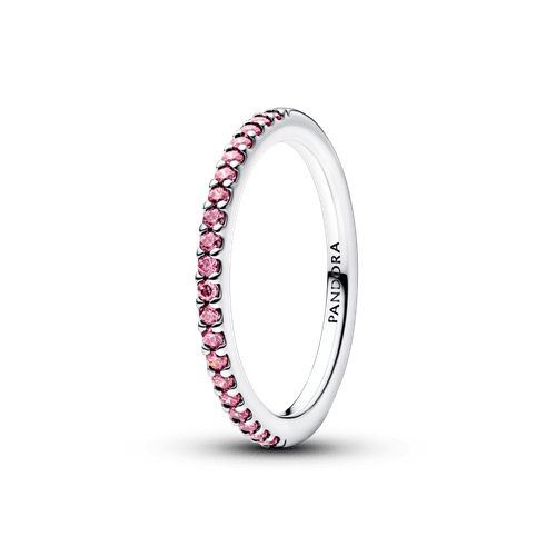 Anillo Banda Rosa Brillante