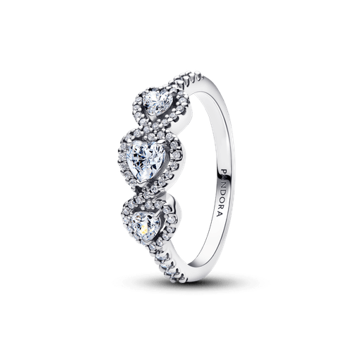 Anillo Trilogía de Corazones con Halo