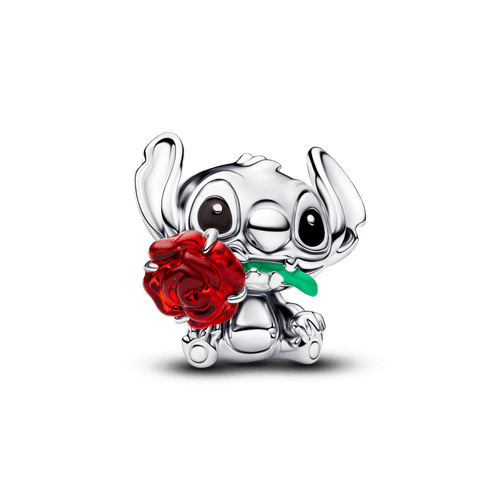 Charm Stitch de Disney en Cristal Murano Rosa