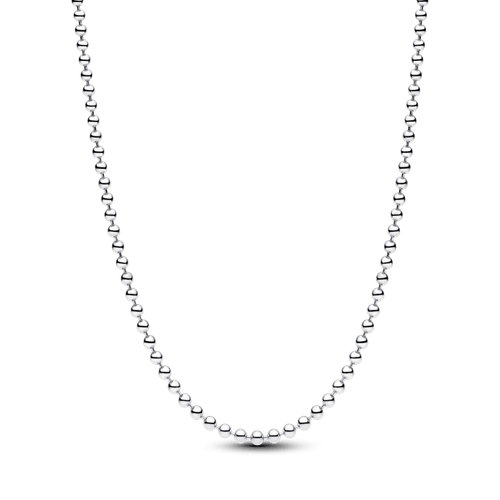 Collar Cadena de Bolas Plateado