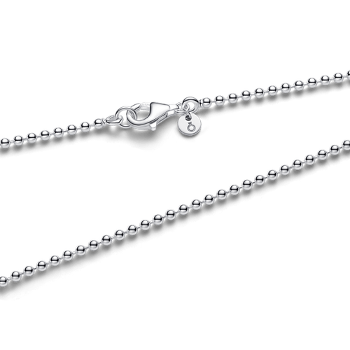 Collar Cadena de Bolas Plateado
